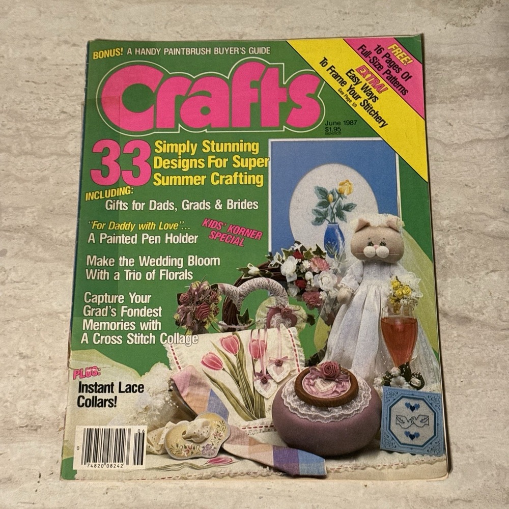 Crafts Magazine Vintage June 1987 Gifts for Dad & Grad Crafts
